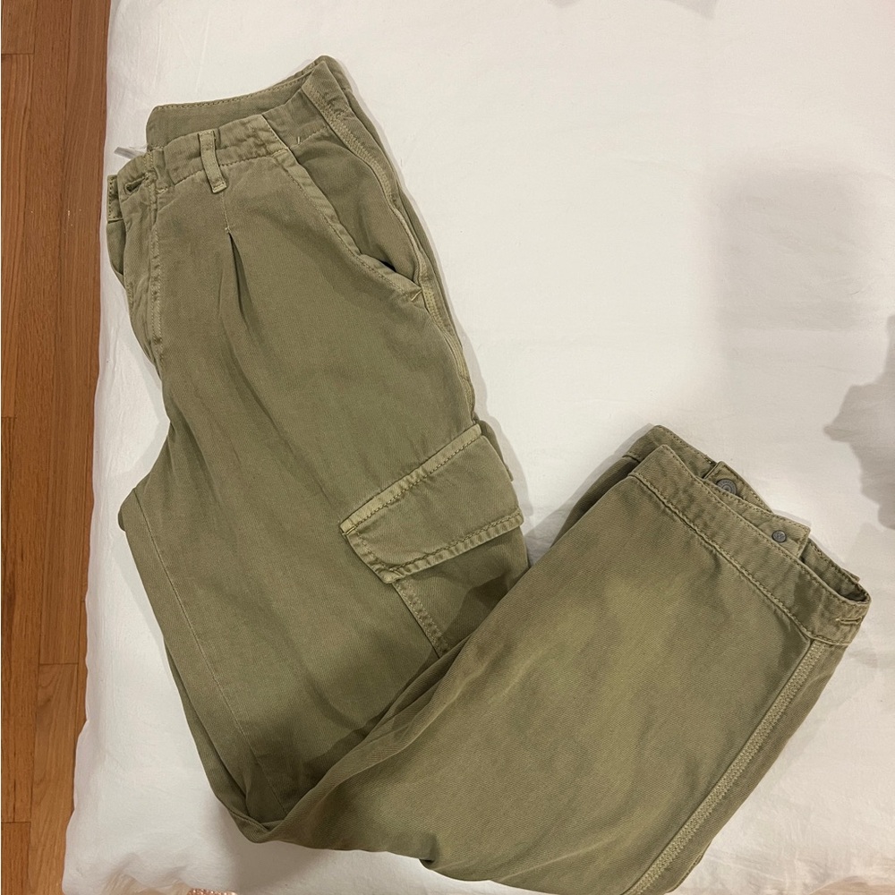 Free People Olive Cargo Pants